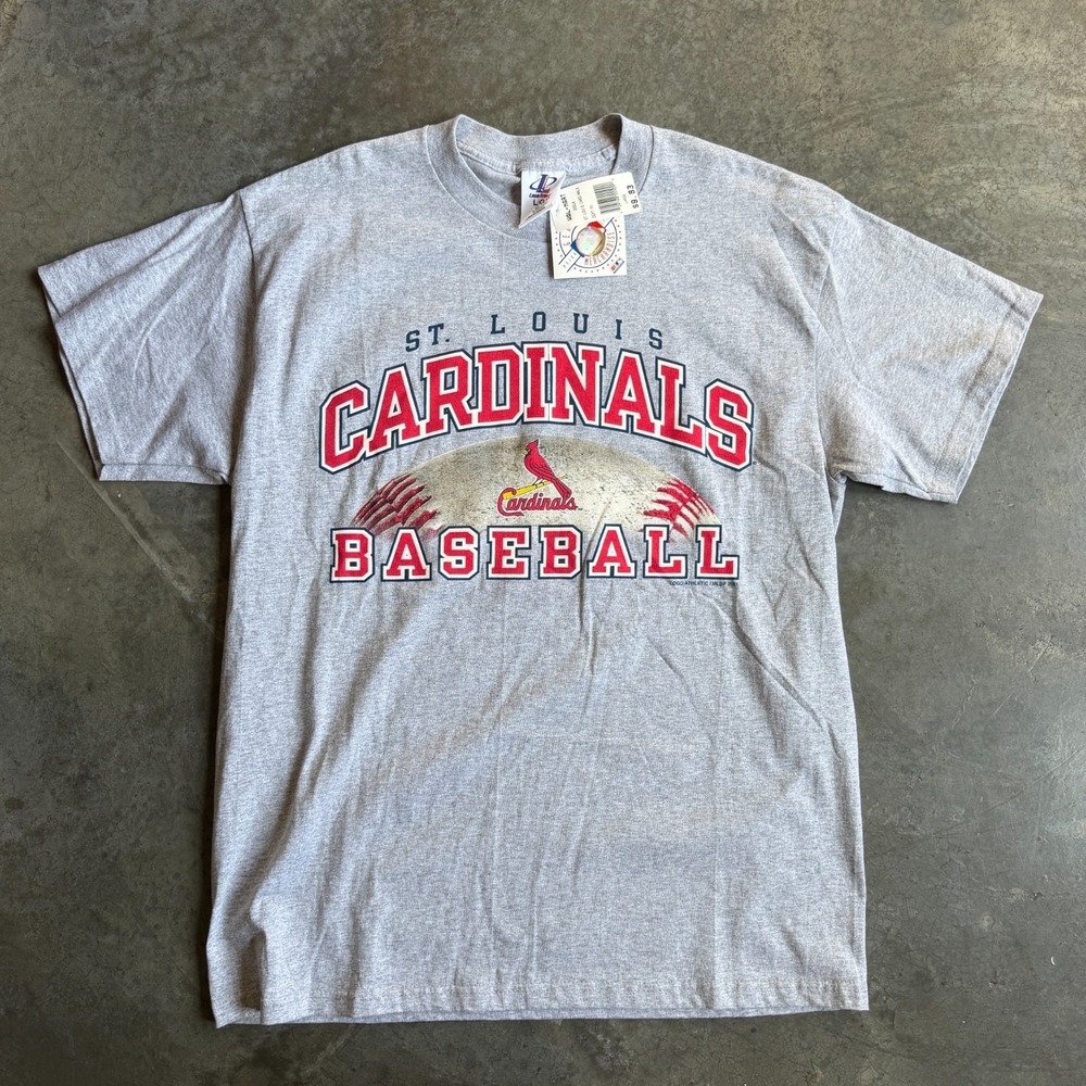 Vintage Deadstock NWT St. Louis Cardinals Graphic Shirt Logo Athletic Gray Men L